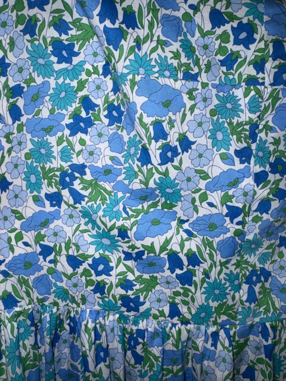 J. Crew x Liberty Fabric Light Blue Floral Midi Sundress with Spaghetti Straps 4 - Picture 9 of 12
